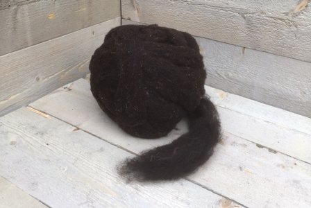 500 g gew. Kammzugw. - Drenter Heideschaf (Braunschwarz)