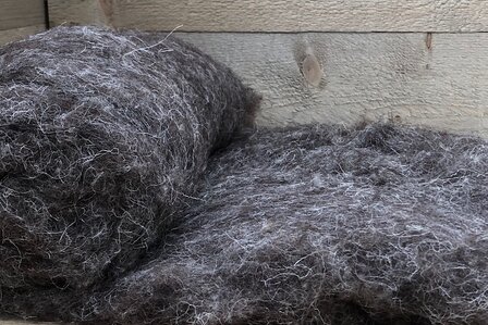 250 g gewaschene Vlieswolle - Herdwick (Grau)
