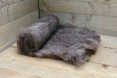 250 g gewaschene Vlieswolle - Karakul (Kupfer)