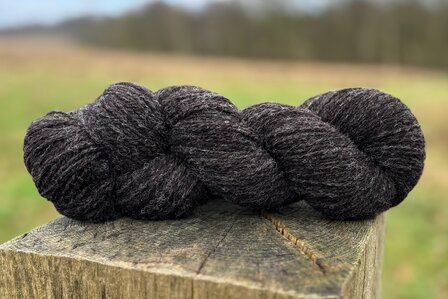 Gezwirntes Strickgarn LL 270 m - Blaue Texelschaf (Dunkelgrau)