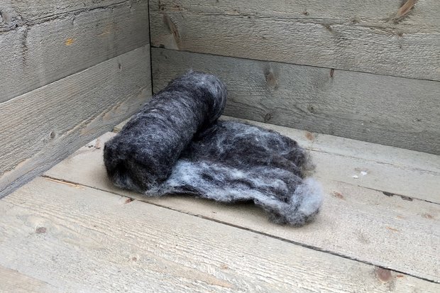 100 g gewaschene Vlieswolle - Basiswolle / Füllwolle (Gemischt)