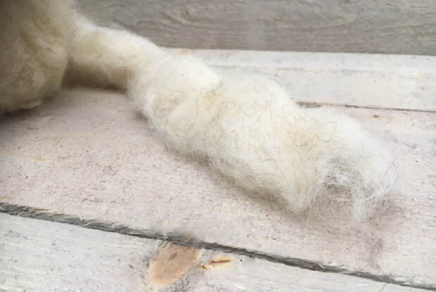 500 g gew. Kammzugwolle - Schoonebeeker (Naturfarben)