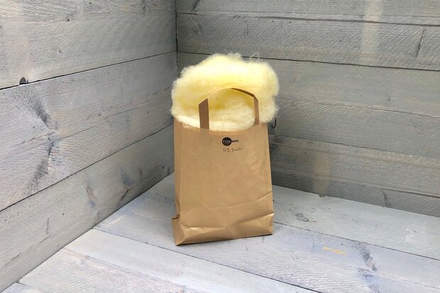 500 g gewaschene Vlieswolle - Llanwenog (Chamois)